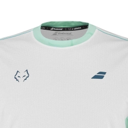 Мужская теннисная футболка Babolat Crew Neck Lebron - white/white