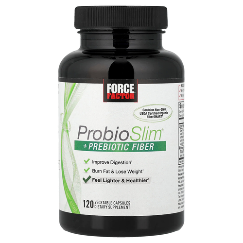 Force Factor, ProbioSlim® + пребиотическая клетчатка, 120 растительных капсул