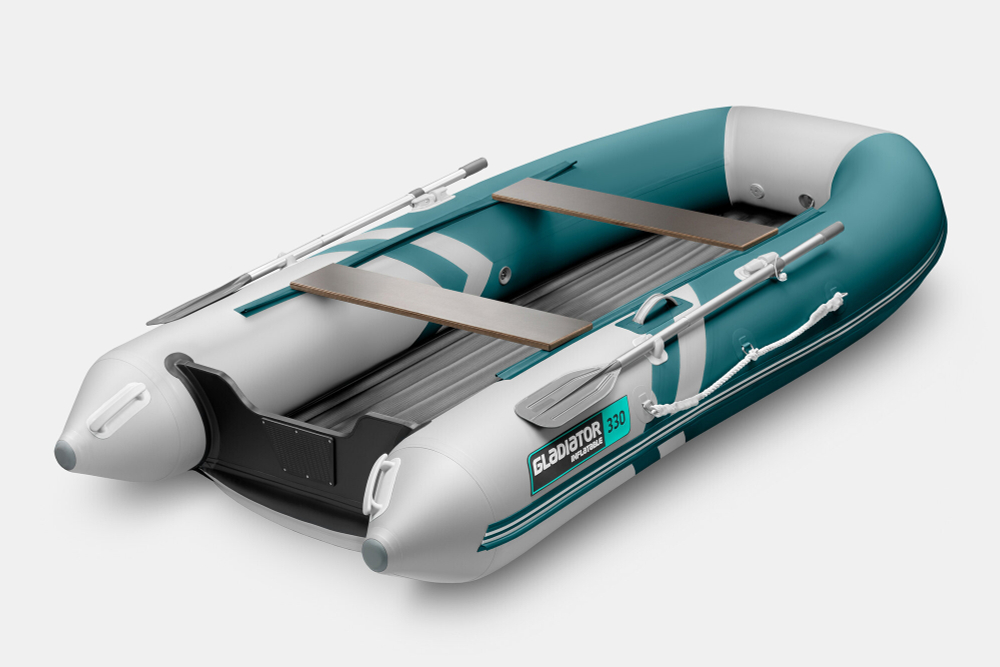 Надувная лодка GLADIATOR E330S морской зеленый-белый