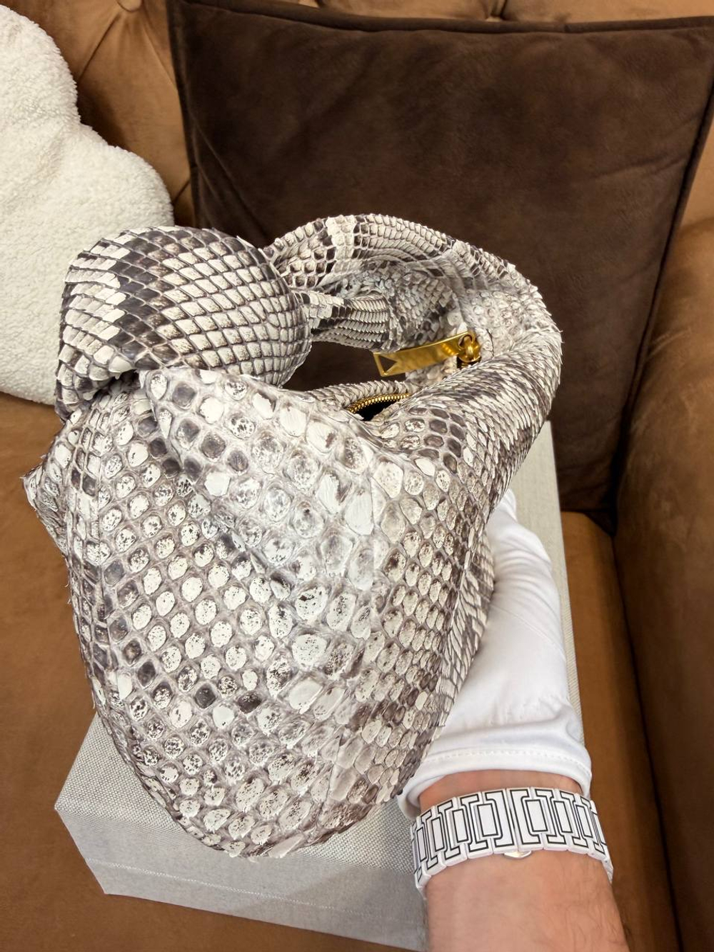 Клатч-Сумка Bottega Veneta Mini Jobie из кожи Питона