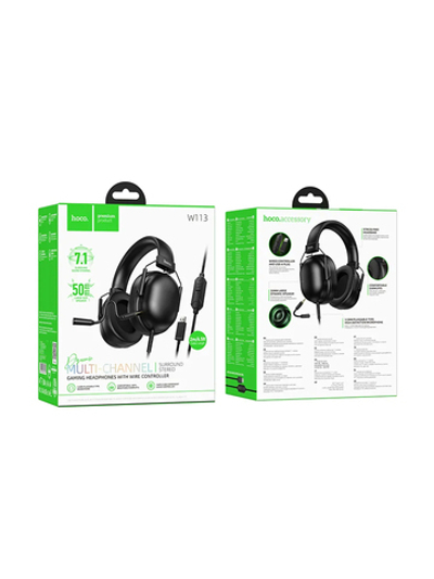 Игровые проводные наушники с микрофоном W113