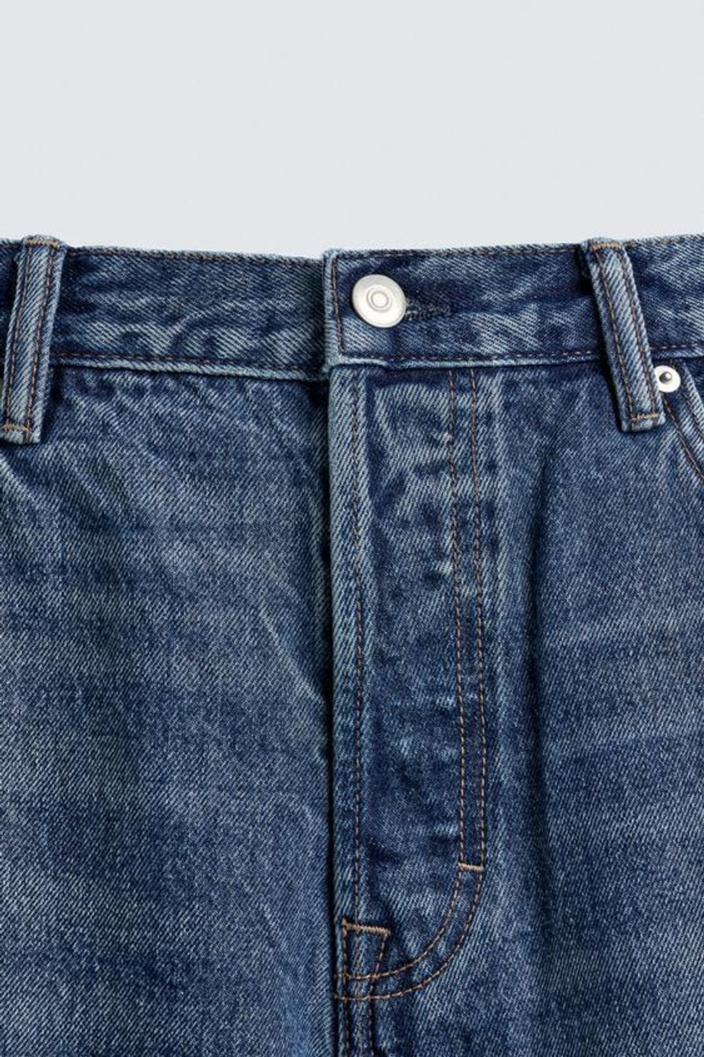 ZARA ДЖИНСЫ STRAIGHT FIT, СИНИЙ