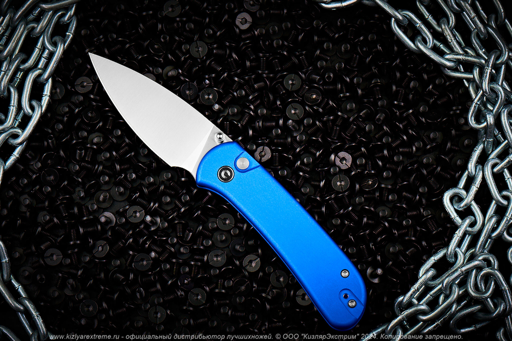 Нож Civivi Qubit C22030E-3 сталь 14C28N Satin рукоять Bright Blue Aluminum