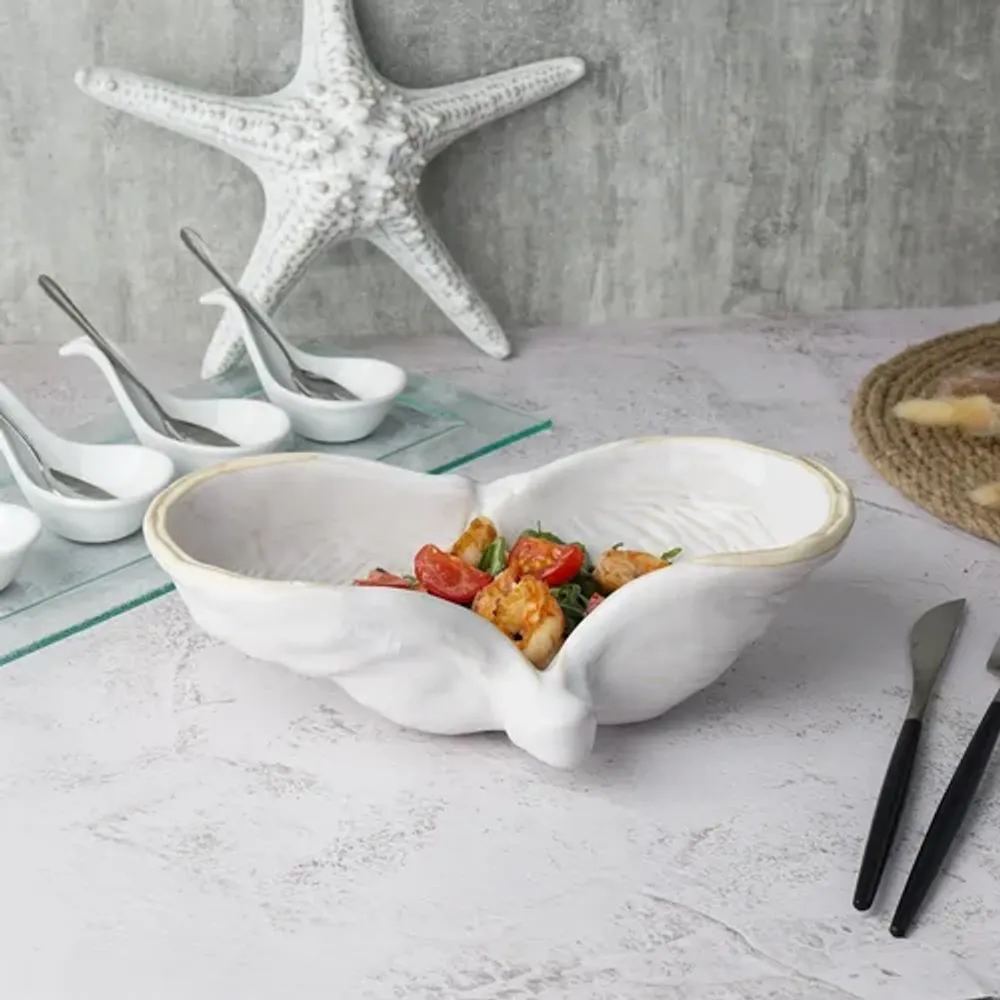 Салатник 325 мл 24,5*16 см h7 см емкость для закусок Gray Shell Frutti di Mare P.L. [1]