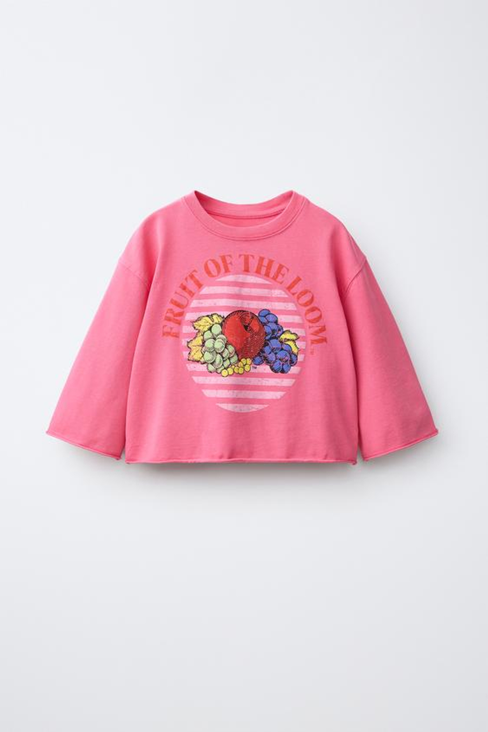 ZARA - FRUIT OF THE LOOM™ ФУТБОЛКА С ПРИНТОМ, СВЕТЛАЯ ФУКСИЯ
