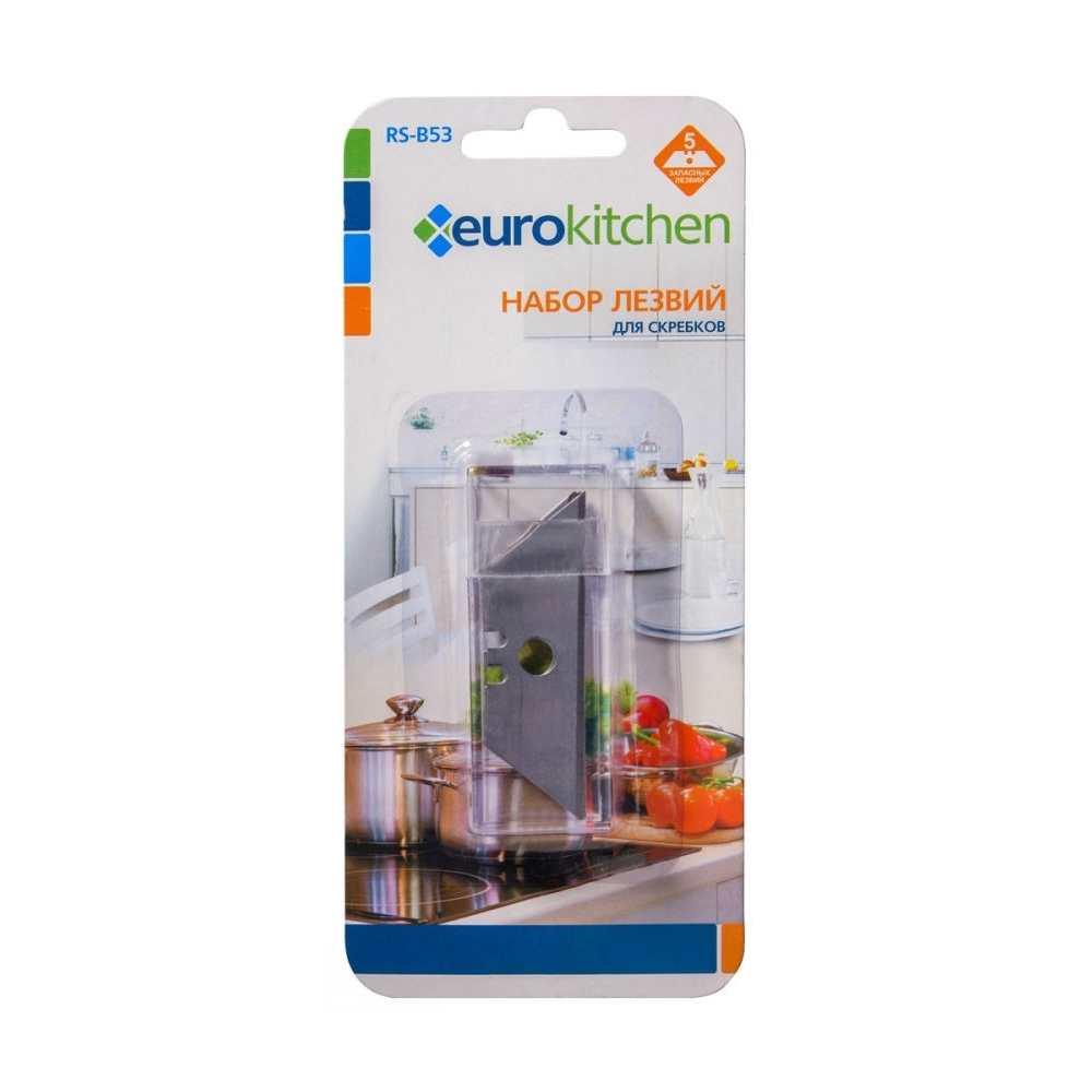 EUROKITCHEN RS-B53 запасные лезвия к скребку, трапециевидные, 5шт