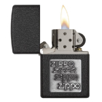 Зажигалка черная матовая Zippo 363 с покрытием Black Crackle
