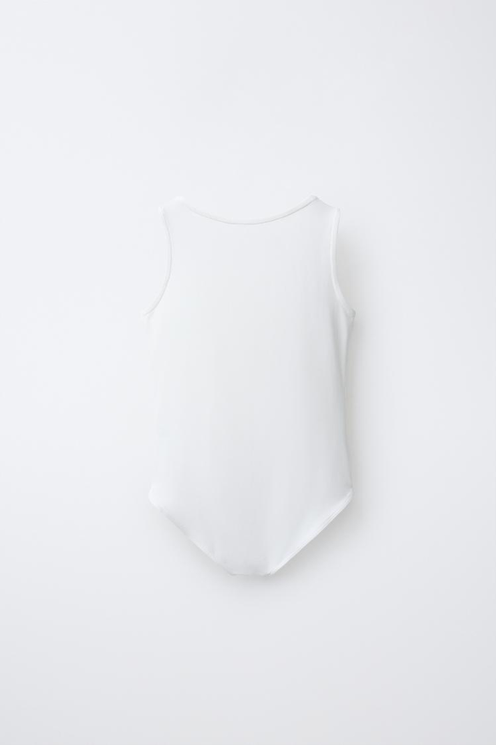 ZARA БОДИ ИЗ ПОЛИАМИДА С УЗЛОМ, ЭКРЮ