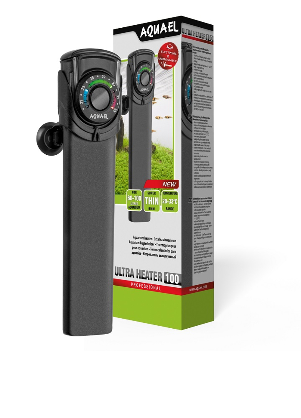 AQUAEL Ultra Heater 100 Пластиковый нагреватель для аквариума, 100 Вт
