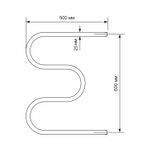 Полотенцесушитель MIXLINE СВОБОДА M/симпл м 60х50 3/4''