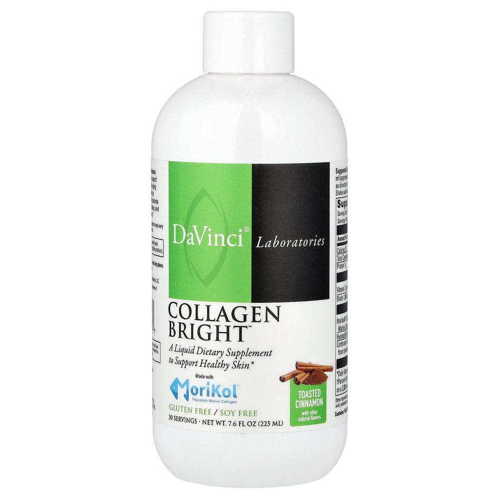 DaVinci Laboratories, Collagen Bright, обжаренная корица, 225 мл (7,6 жидк. унц.)