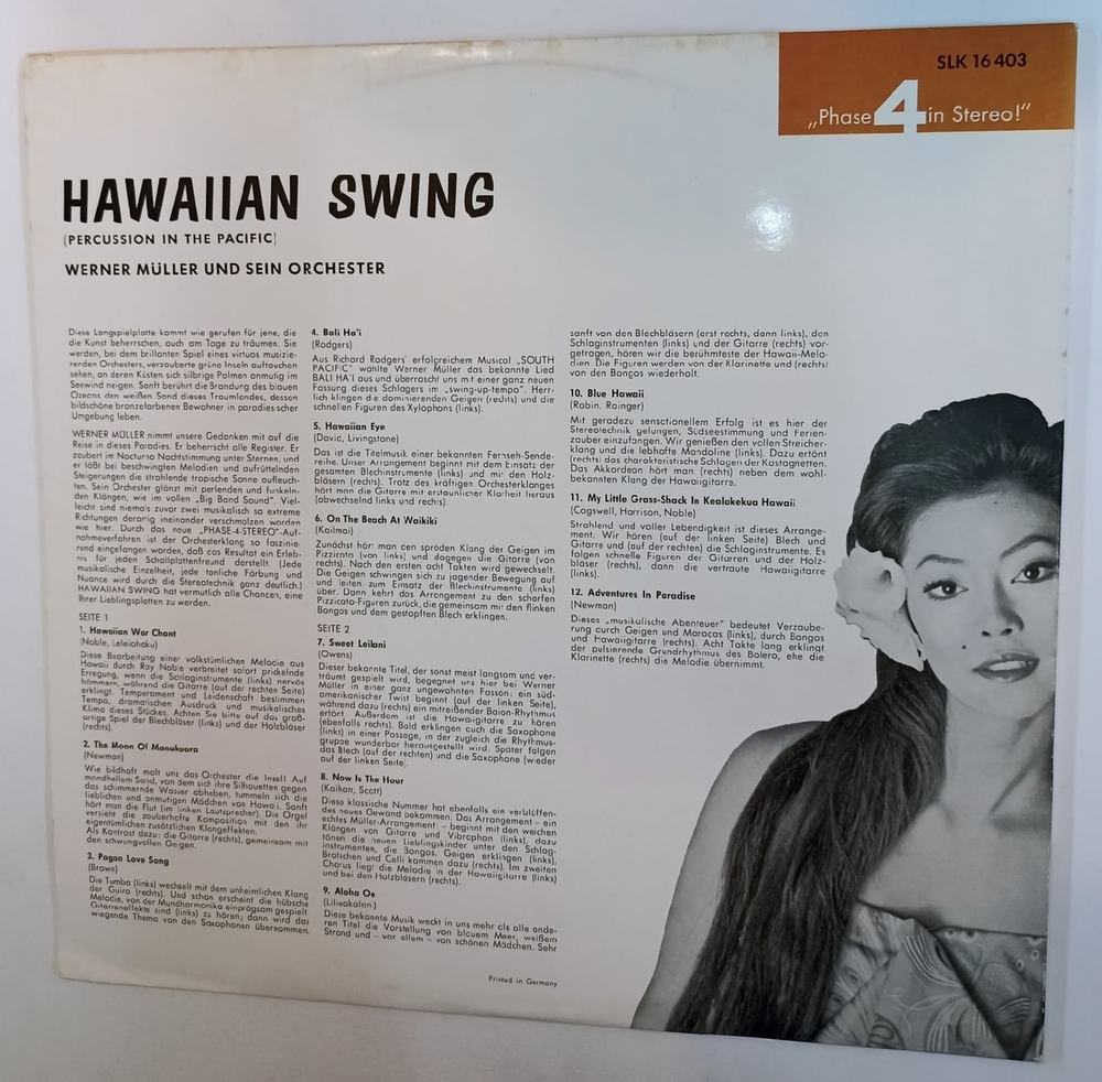 Werner Muller Und Sein Orchester Hawaiian Swing (Percussion In The Pacific) (Germany)