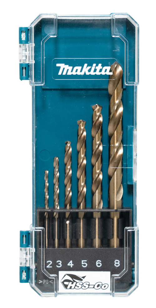 Набор сверл по металлу HSS-Co, 2-8 мм, 6 шт Makita D-75758