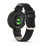 Умные часы Garmin Lily кремово-золотистый безель, черный корпус и итальянский кожаный ремешок