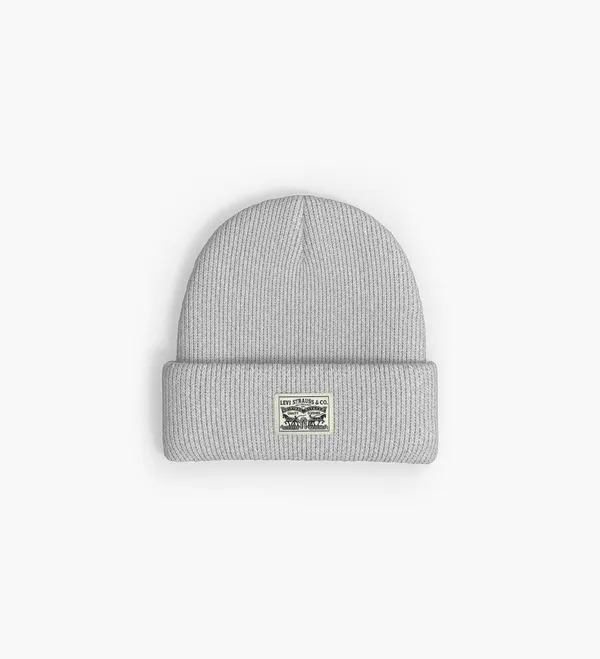 Шапка LEVI'S BACKPATCH BEANIE LIGHT HEATHER GREY