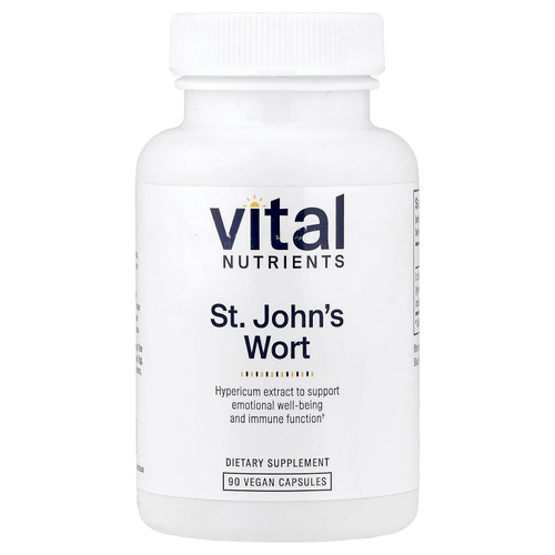 Vital Nutrients, зверобой, 90 веганских капсул (300 мг в 1 капсуле)