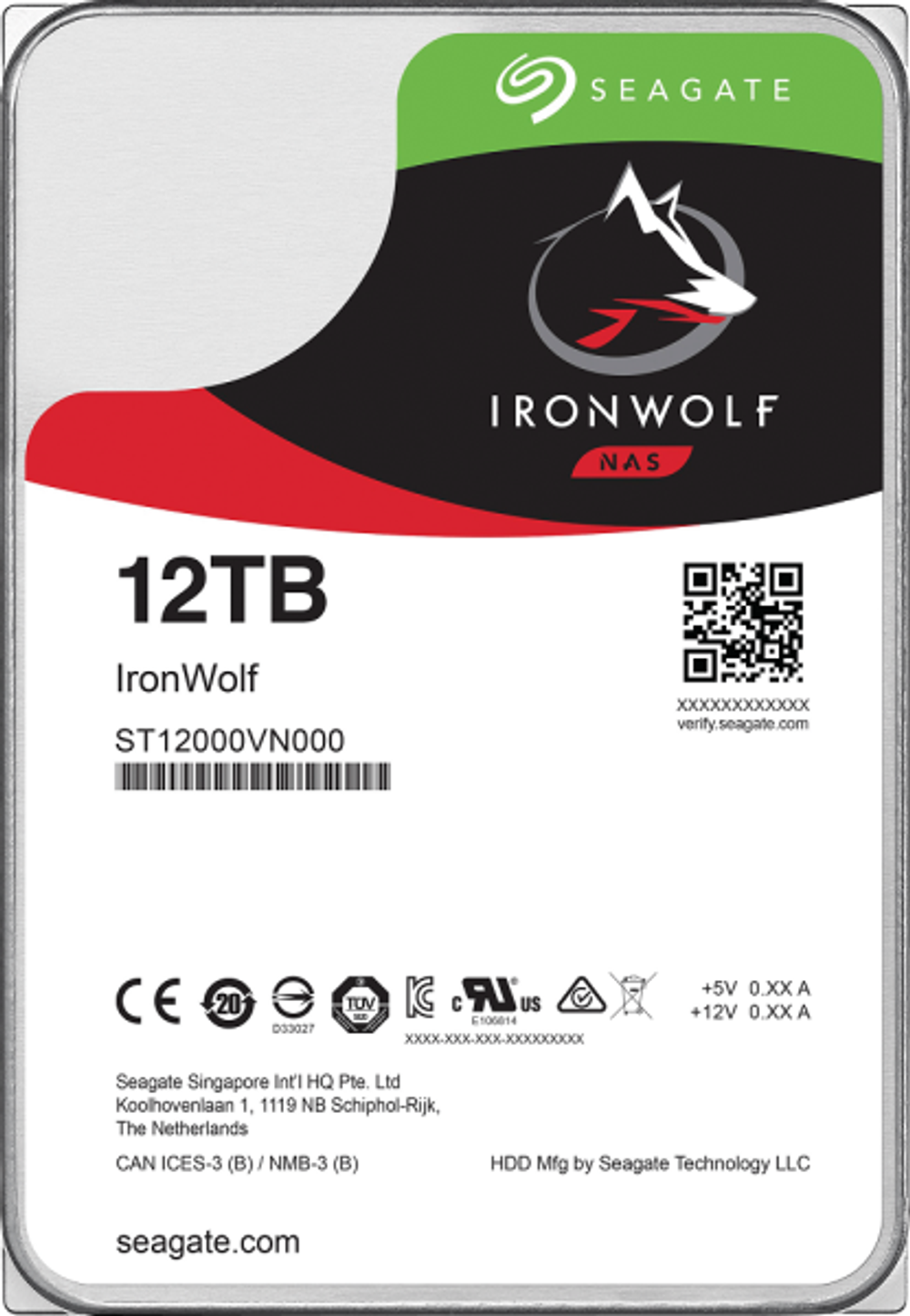 Жесткий диск 12TB SATA 6Gb/s Seagate ST12000VN0008