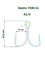 Крючки рыболовные (тройник) Saikyo 7046 BN 2X № 4 (5 шт. в упк.)