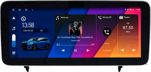 Магнитола для Lexus RX 2012-2015 (цветной, тип C/D) - Canbox H-Line 0082 монитор 12.3" QLED в стиле MERCEDES на Android 10, Быстрая, ТОП-процессор, CarPlay, 4G SIM-слот