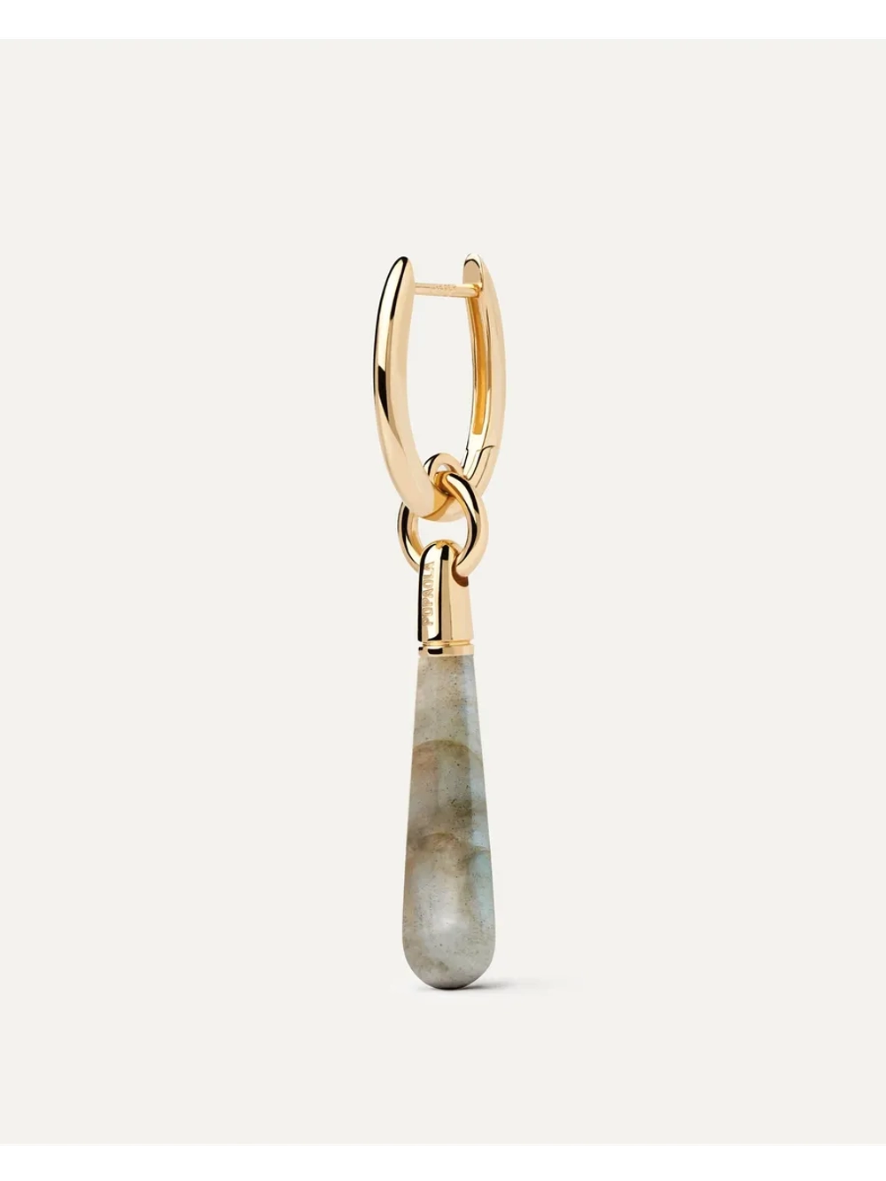 Одиночная серьга Jupiter Large Labradorite серебро 925 пробы покрытое золотом