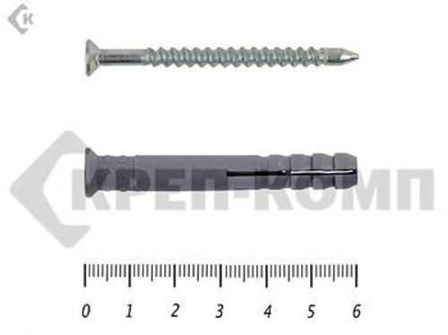 Дюбель-гвоздь борт потайной 8х 60 Tech-KREP SM-L (100 шт) Tech-KREP