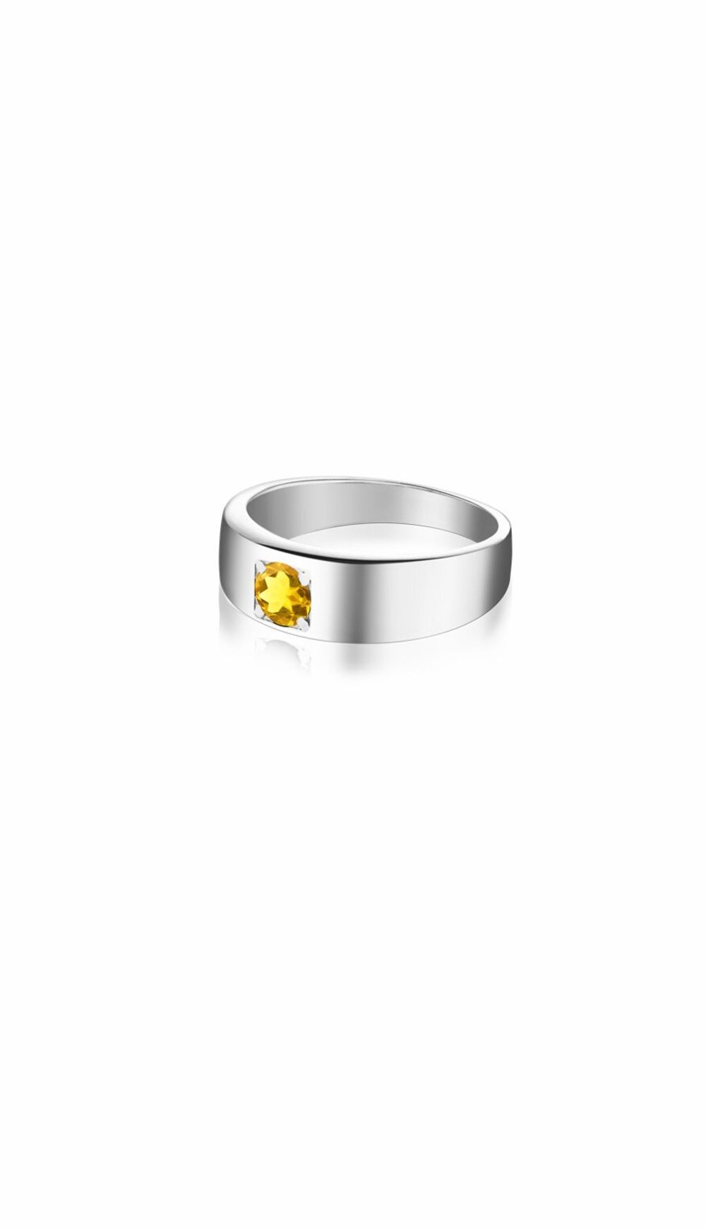 Кольцо Кристал Раунд с цитрином / Crystal Round