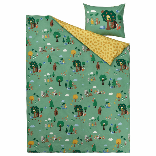 Комплект постельного белья IKEA BRUMMIG (БРУММИНГ), Детский, Разноцветный, 150x200, 50x80 см