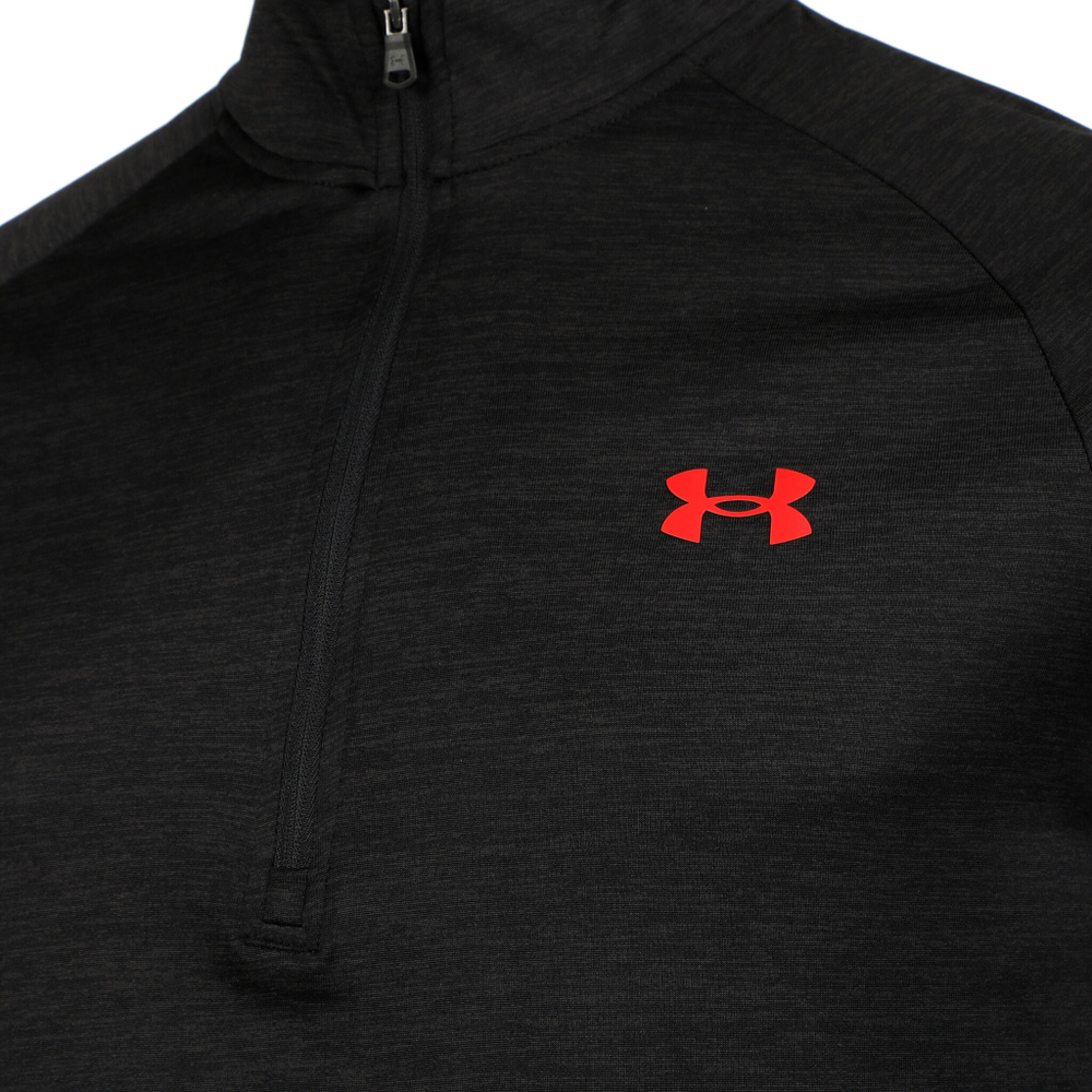 Мужское теннисное поло Under Armour Tech 2.0 Half-Zip Long Sleeve Men - Black