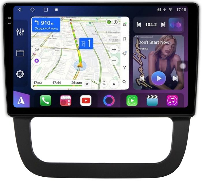 Магнитола для Volkswagen Jetta 5 2005-2010 (климат 2) - FarCar BM3227M-2K монитор 10.36" 2K QLED на Android 14, Быстрая, CarPlay, 4G SIM-слот