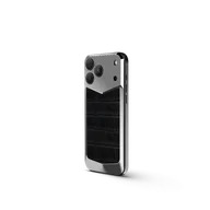 Чехол для iPhone 18 на магните - Натуральная кожа аллигатора - Чёрный