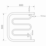 Полотенцесушитель MIXLINE СВОБОДА ПМ1/симпл пм1 50х60 1''