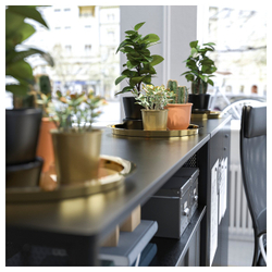 IKEA GLATTIS  (ИКЕА ГЛАТТИС)  -  Поднос, цвет латуни, 38 см