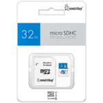 micro SDHC карта памяти Smartbuy 32GB UHS-I BLUE (с адаптером SD)