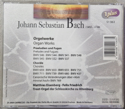 CD:  Bach — «Organ Works» (2000)