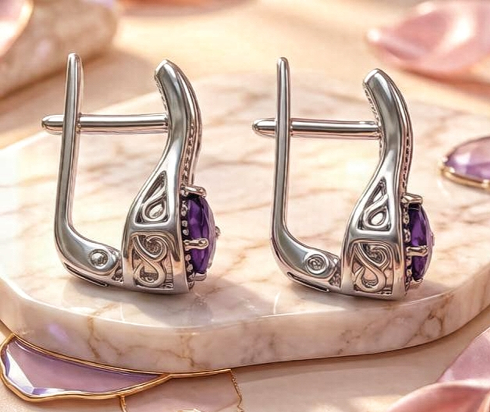 Ювелирные серьги из серебра 925 пробы