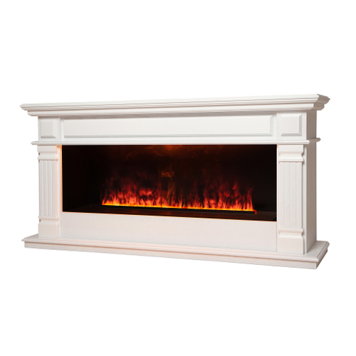 Каминокомплект Real Flame Islandia CST1000 WT с очагом 3D Cassette 1000 Black Panel