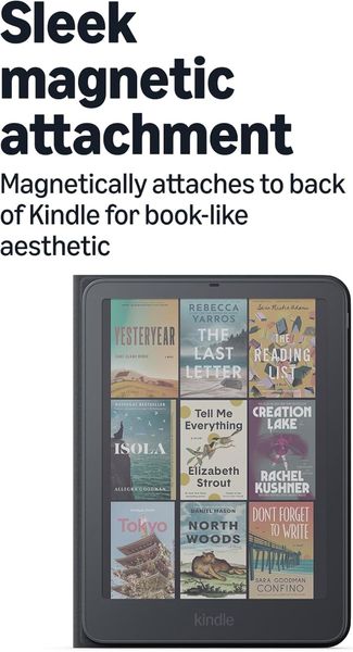 Оригинальный чехол для Amazon Kindle Paperwhite/Colorsoft Signature Edition 2026 Slim Premium Leather Cover, Серый | Graphite