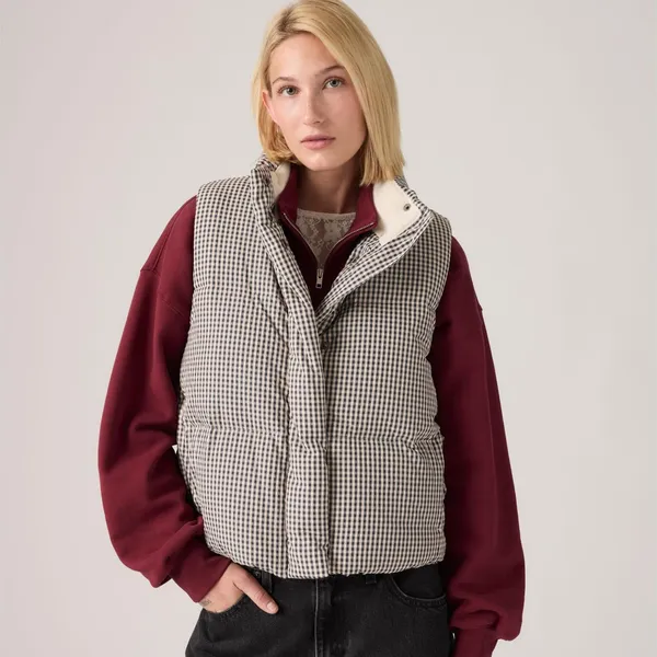 Жилет утепленный женский LEVI'S TATE BUBBLE PUFFER VEST YOLI GINGHAM PLA