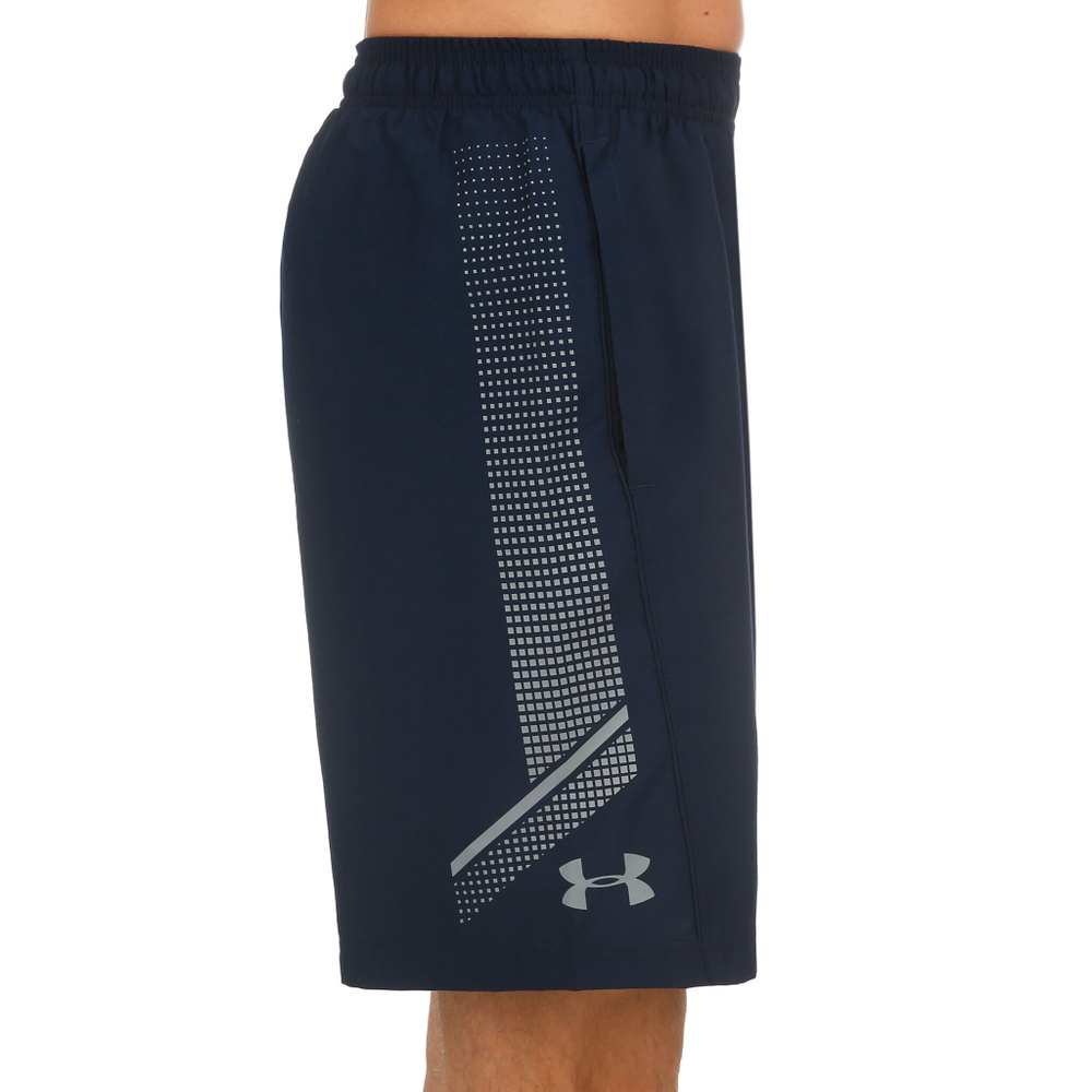 Мужские теннисные шорты Under Armour Woven Graphic Shorts Men - Dark Blue, Silver