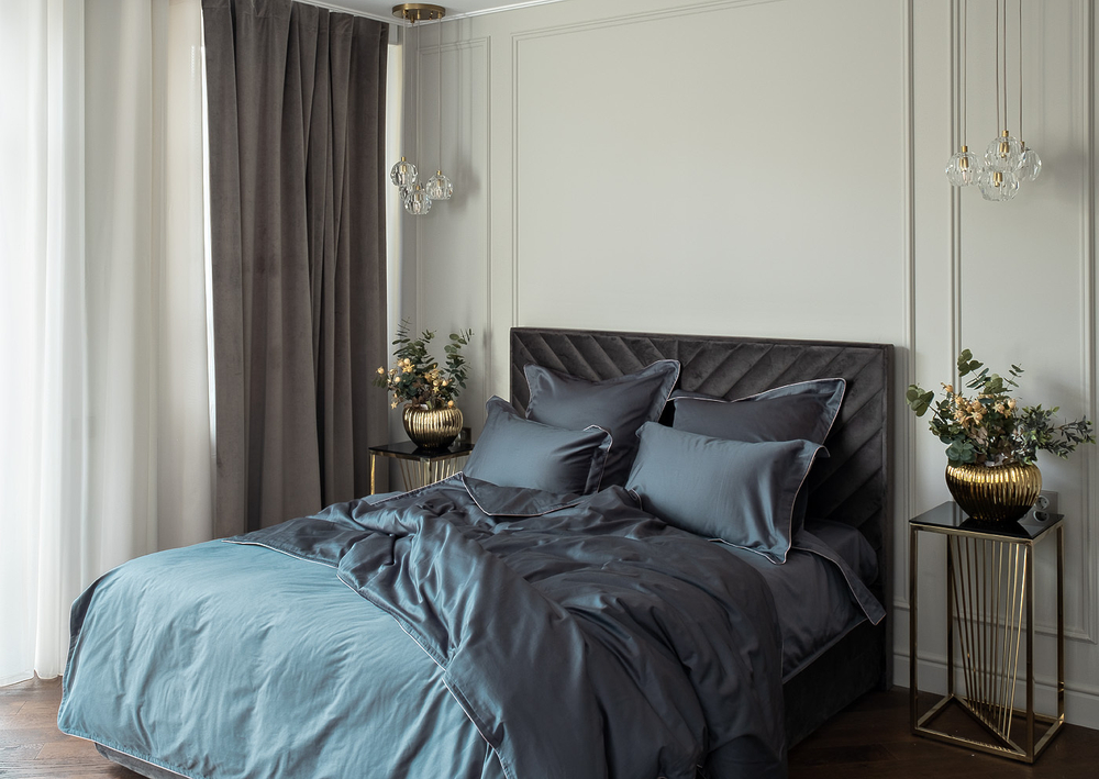 Простыня на резинке 160x200x30 Garda Decor зеленая