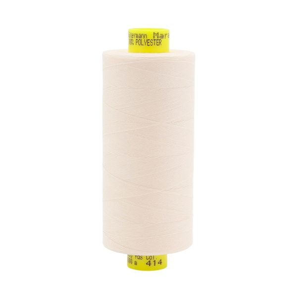 Нитка Gutermann Mara 150 (1000 метров), 1 кат., особо тонкая | 414 св.кремово-бежевый