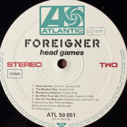 Виниловая пластинка Foreigner ‎– Head Games LP
