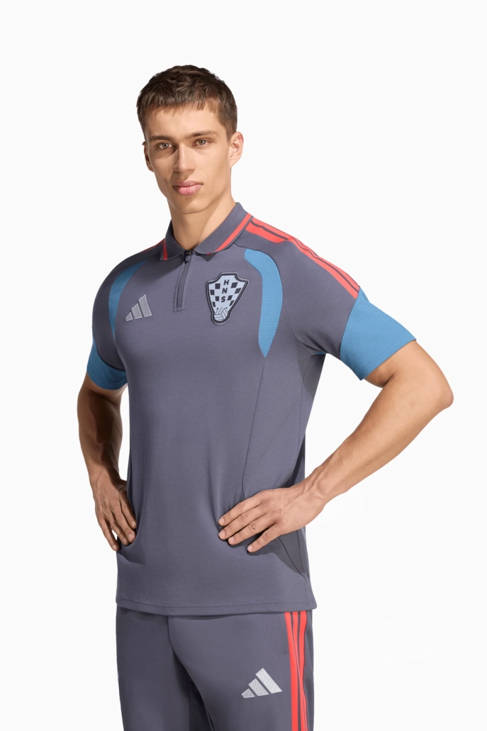 Футболка adidas Croatia 2026 Tiro Polo - фиолетовый