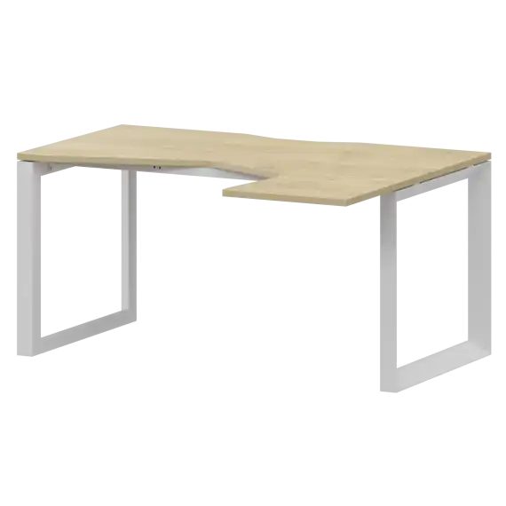 Стол эргономичный правый на металлокаркасе НТМП.О-040.ПР  1400x1000x750 Аргентум-МП
