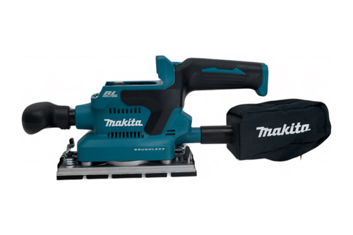 Аккумуляторная вибрационная шлифмашина Makita LXT, BL, 18В, XPT, AWS, 93x228 мм, 4000-12000 об\м, ампл-2.0 мм, 1.5кг, кор,п\сборник, зажим, WUT01, без аккум. и з/у DBO381ZU