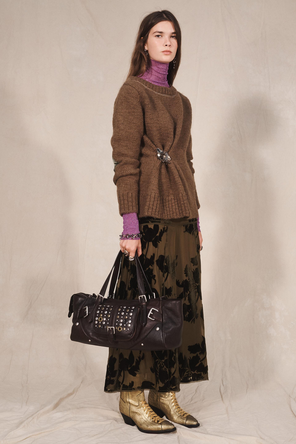 ZARA КОЖАНЫЕ БОТИЛЬОНЫ - LIMITED EDITION, ЗОЛОТОЙ