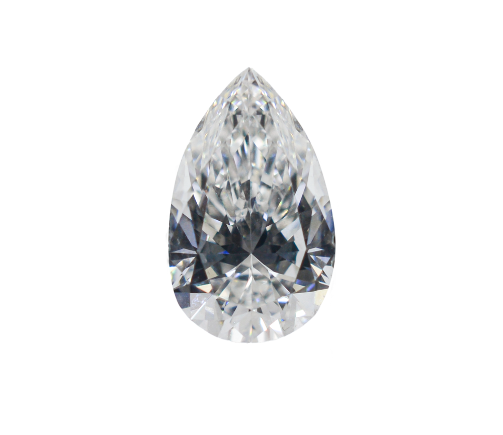 Ограненный синтетический алмаз груша 10.12 х 6.37 х 4.01 мм E/VVS2 1.53 ct