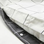 Комплект постельного белья IKEA VITKLOVER (ВИТКЛЕВЕР), Двуспальный, Белый в клетку, 240x220, 50x80 см