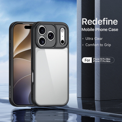 Чехол прозрачный с черными рамками для iPhone 18 Pro Max и 17 Pro Max, серия Aimo Series Case от Dux Ducis