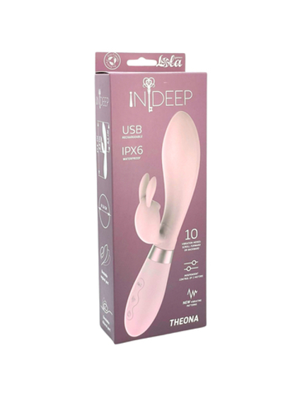 Indeep PRO Theona - Вибратор-кролик, розовый